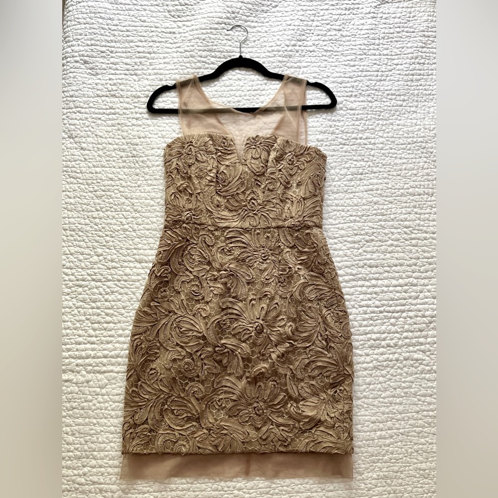 Beige/gold BCBG dress size 6 - worn once.
